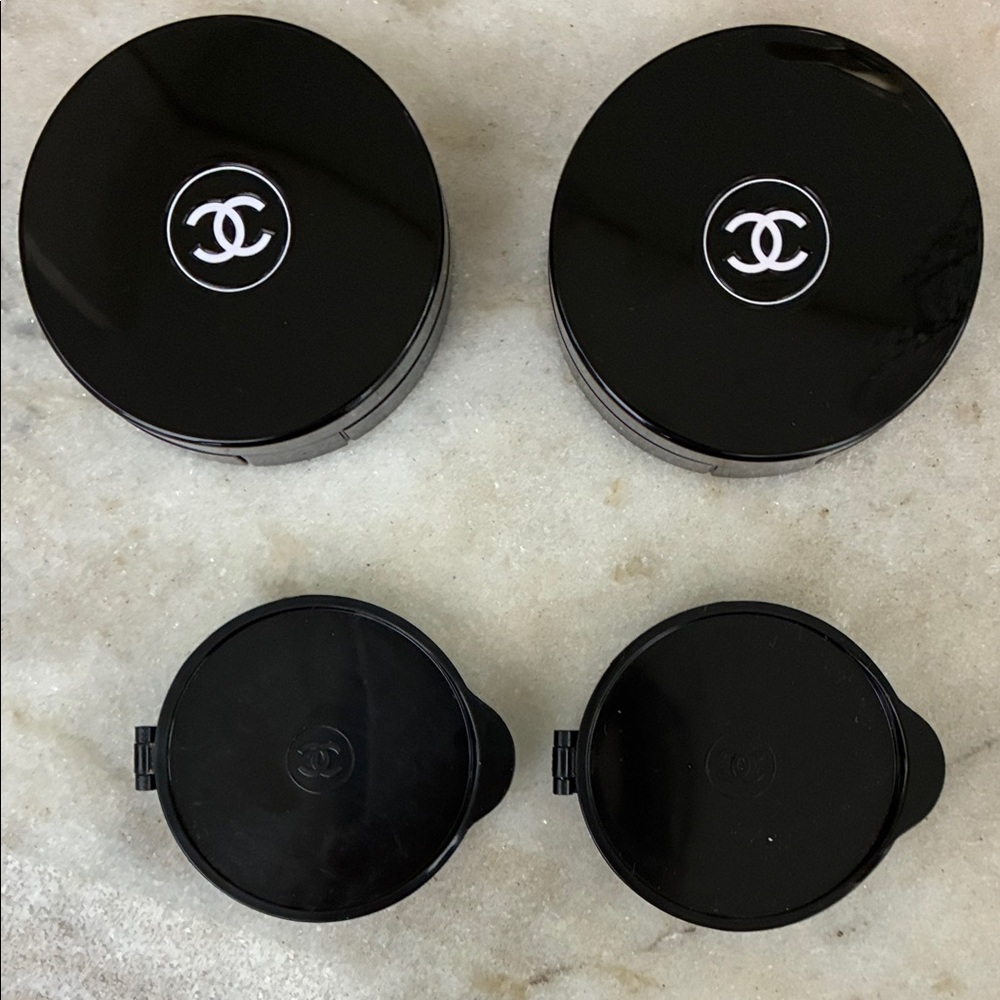 2 empty Chanel refillable compacts